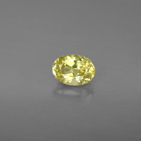 Grenat grossulaire vert naturelle coupe ovale, 0,71 ct, VVS-VS