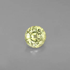 Grenat grossulaire jaune naturelle coupe roude, 0,58 ct, VS-SI