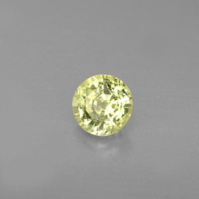 Grenat grossulaire jaune naturelle coupe roude, 0,58 ct, VS-SI