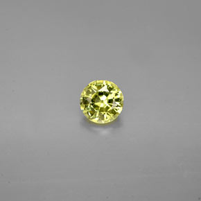 Grenat grossulaire vert naturelle coupe roude, 0,49 ct, VVS