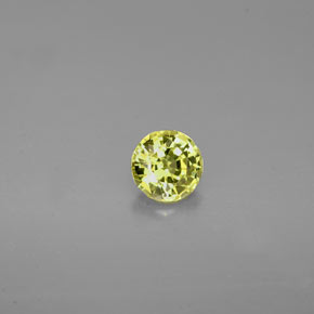 Grenat grossulaire vert naturelle coupe roude, 0,49 ct, VVS