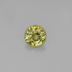 Grenat grossulaire vert naturelle coupe roude, 0,62 ct, VVS-VS