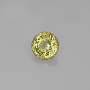 Grenat grossulaire vert naturelle coupe roude, 0,62 ct, VVS-VS