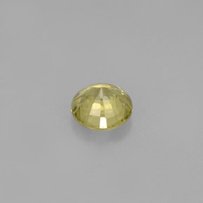 Grenat grossulaire vert naturelle coupe roude, 0,62 ct, VVS-VS