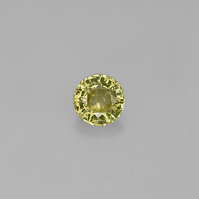 Grenat grossulaire vert naturelle coupe roude, 0,43 ct, VS