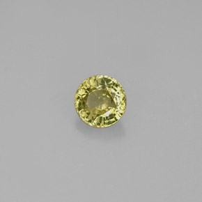 Grenat grossulaire vert naturelle coupe roude, 0,43 ct, VS