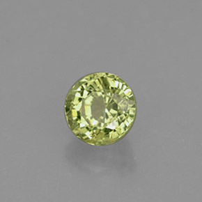 Grenat grossulaire vert naturelle coupe roude, 0,50 ct, VS
