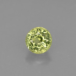 Grenat grossulaire vert naturelle coupe roude, 0,50 ct, VS