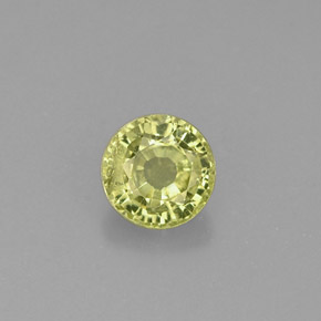Grenat grossulaire vert naturelle coupe roude, 0,40 ct, VS