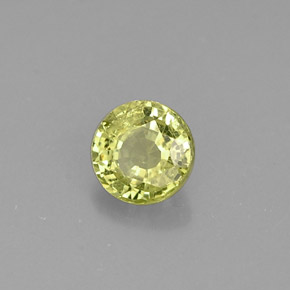 Grenat grossulaire vert naturelle coupe roude, 0,40 ct, VS