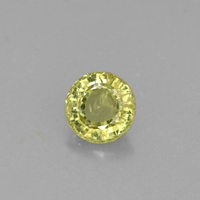 Grenat grossulaire vert naturelle coupe roude, 0,37 ct, VS