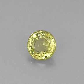 Grenat grossulaire vert naturelle coupe roude, 0,37 ct, VS