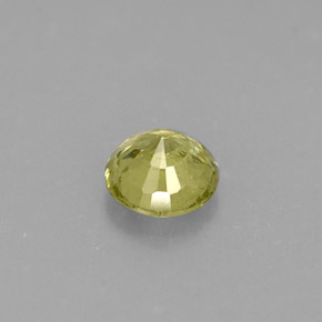 Grenat grossulaire vert naturelle coupe roude, 0,37 ct, VS