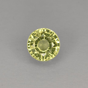 Grenat grossulaire vert naturelle coupe roude, 0,49 ct, VVS-VS