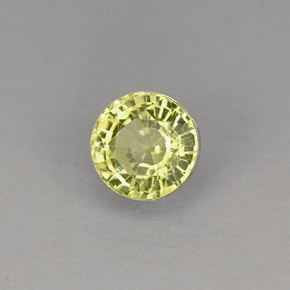 Grenat grossulaire vert naturelle coupe roude, 0,49 ct, VVS-VS