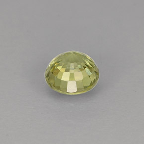 Grenat grossulaire vert naturelle coupe roude, 0,49 ct, VVS-VS