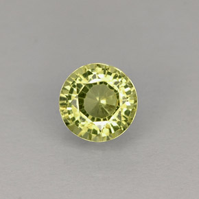 Grenat grossulaire vert naturelle coupe roude, 0,46 ct, VVS-VS