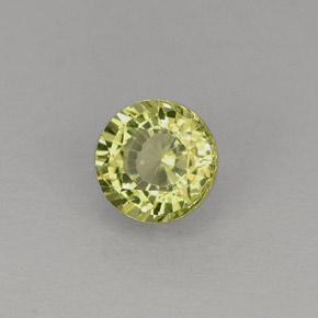 Grenat grossulaire vert naturelle coupe roude, 0,46 ct, VVS-VS