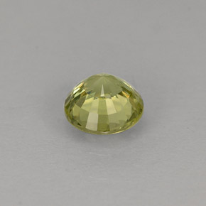 Grenat grossulaire vert naturelle coupe roude, 0,46 ct, VVS-VS