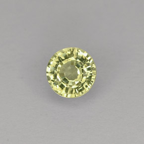 Grenat grossulaire vert naturelle coupe roude, 0,35 ct, VVS-VS