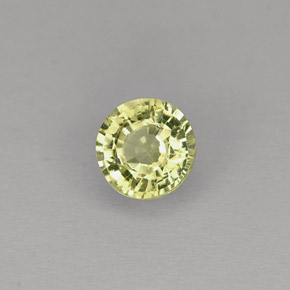 Grenat grossulaire vert naturelle coupe roude, 0,35 ct, VVS-VS