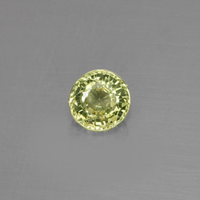 Grenat grossulaire vert naturelle coupe roude, 0,40 ct, VVS-VS