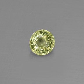 Grenat grossulaire vert naturelle coupe roude, 0,40 ct, VVS-VS