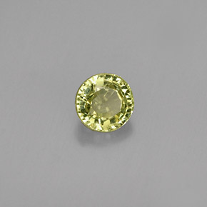Grenat grossulaire vert naturelle coupe roude, 0,39 ct, VS