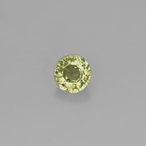 Grenat grossulaire vert naturelle coupe roude, 0,46 ct, VS