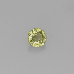 Grenat grossulaire vert naturelle coupe roude, 0,46 ct, VS