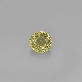Grenat grossulaire vert naturelle coupe roude, 0,54 ct, VS