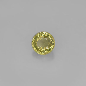 Grenat grossulaire vert naturelle coupe roude, 0,54 ct, VS