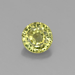 Grenat grossulaire vert naturelle coupe roude, 0,54 ct, VS