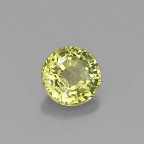 Grenat grossulaire vert naturelle coupe roude, 0,54 ct, VS