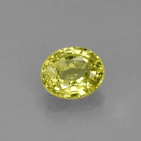Grenat grossulaire jaune naturelle coupe ovale, 0,53 ct, VS