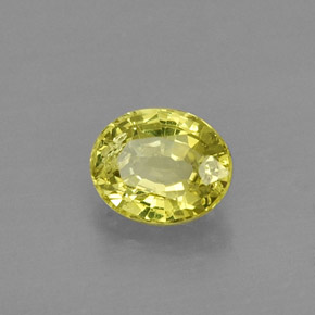Grenat grossulaire jaune naturelle coupe ovale, 0,53 ct, VS