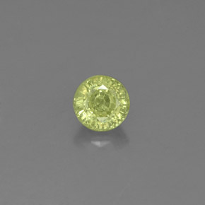 Grenat grossulaire vert naturelle coupe roude, 0,55 ct, VS