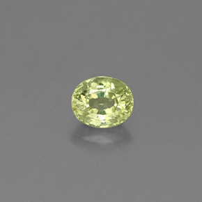 Grenat grossulaire vert naturelle coupe ovale, 0,52 ct, VS