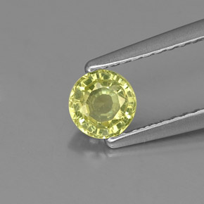 Grenat grossulaire vert naturelle coupe roude, 0,46 ct, VS-SI