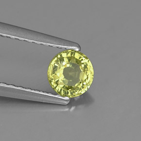 Grenat grossulaire vert naturelle coupe roude, 0,46 ct, VS-SI