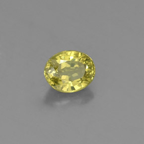 Grenat grossulaire vert naturelle coupe ovale, 0,47 ct, VS