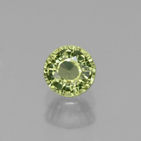 Grenat grossulaire vert naturelle coupe roude, 0,61 ct, VS