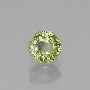 Grenat grossulaire vert naturelle coupe roude, 0,61 ct, VS