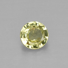Grenat grossulaire vert naturelle coupe roude, 0,29 ct, VVS-VS