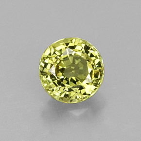 Grenat grossulaire vert naturelle coupe roude, 0,47 ct, VS
