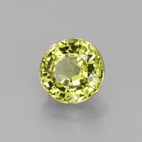Grenat grossulaire vert naturelle coupe roude, 0,47 ct, VS