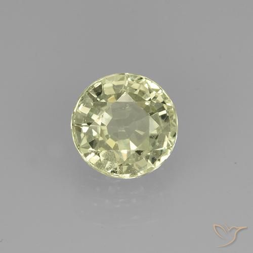 Grenat Grossularite Jaune clair naturelle Coupe roude, 0.77 ct, VVS-VS