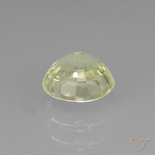 Grenat Grossularite Jaune clair naturelle Coupe roude, 0.77 ct, VVS-VS