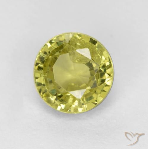 0.54ct Naturel Jaune verdâtre Grenat Grossularite, Tour, VS-SI