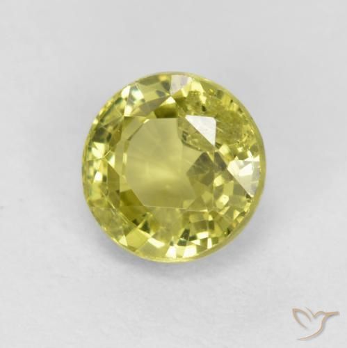 Grenat Grossularite Jaune verdâtre naturelle Tour, 0.54 ct, VS-SI
